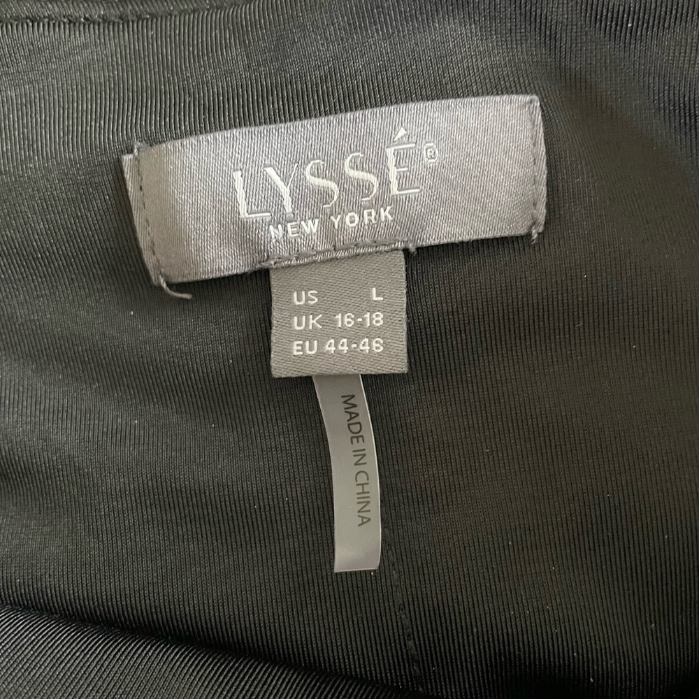 LYSSE Faux Leather Pull On Stretch Straight Leg Pants, Black, Large - Picture 5 of 6